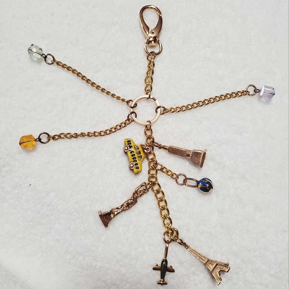 "Travel" Charms Key Chain